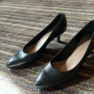 Franco Sarto Classic Black Leather Pumps